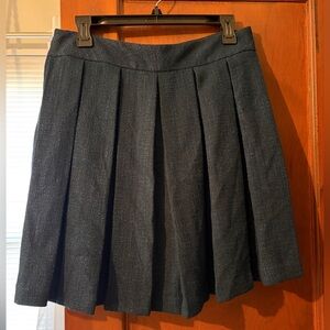 Banana Republic Navy Blue with Shimmer A-Line Pleated Skirt